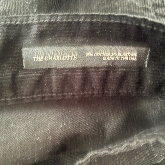 Eve Black Corduroy Wide-Leg Pants Size 26 - Picture 6 of 6